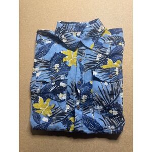 Patagonia‎ Organic Cotton Aloha Shirt Mens Small Floral Short Sleeve